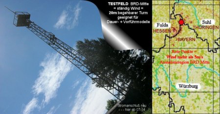 Testfeld 20 m Windmast begehbar