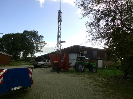 Zugvorrichtung schwenkbarer Mast !