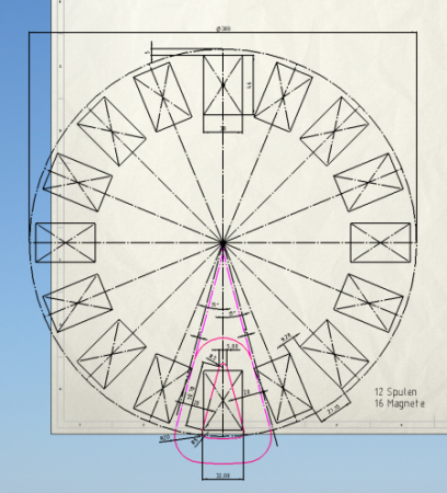 Eigenbau Scheibengeni HAWT zu wenig Spannung